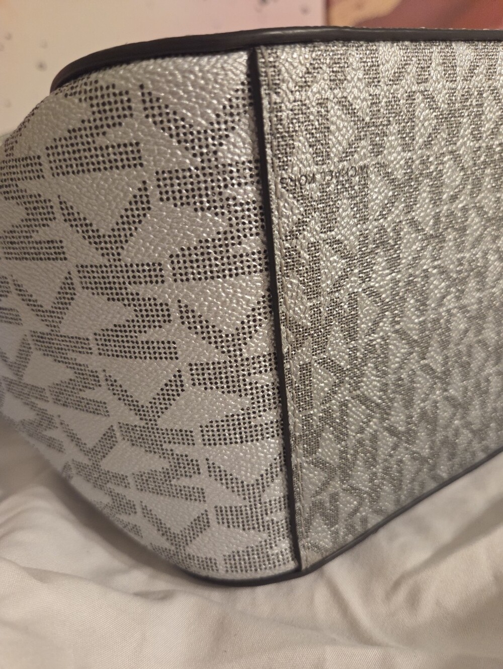 Michael Kors Silver MK Signature Tote 03438 - Picture 8 of 10